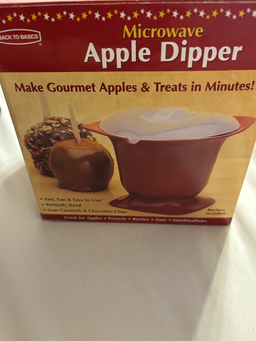 Back to Basic Microwave Apple Dipper Pretzel Strawberry Candy Dipped Treats 2007